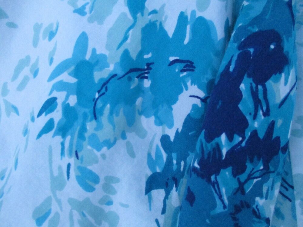 Flared Anabelle Dress Women's 2 Maple White Blue Cotton Vintage Anthropologie - Picture 14 of 16